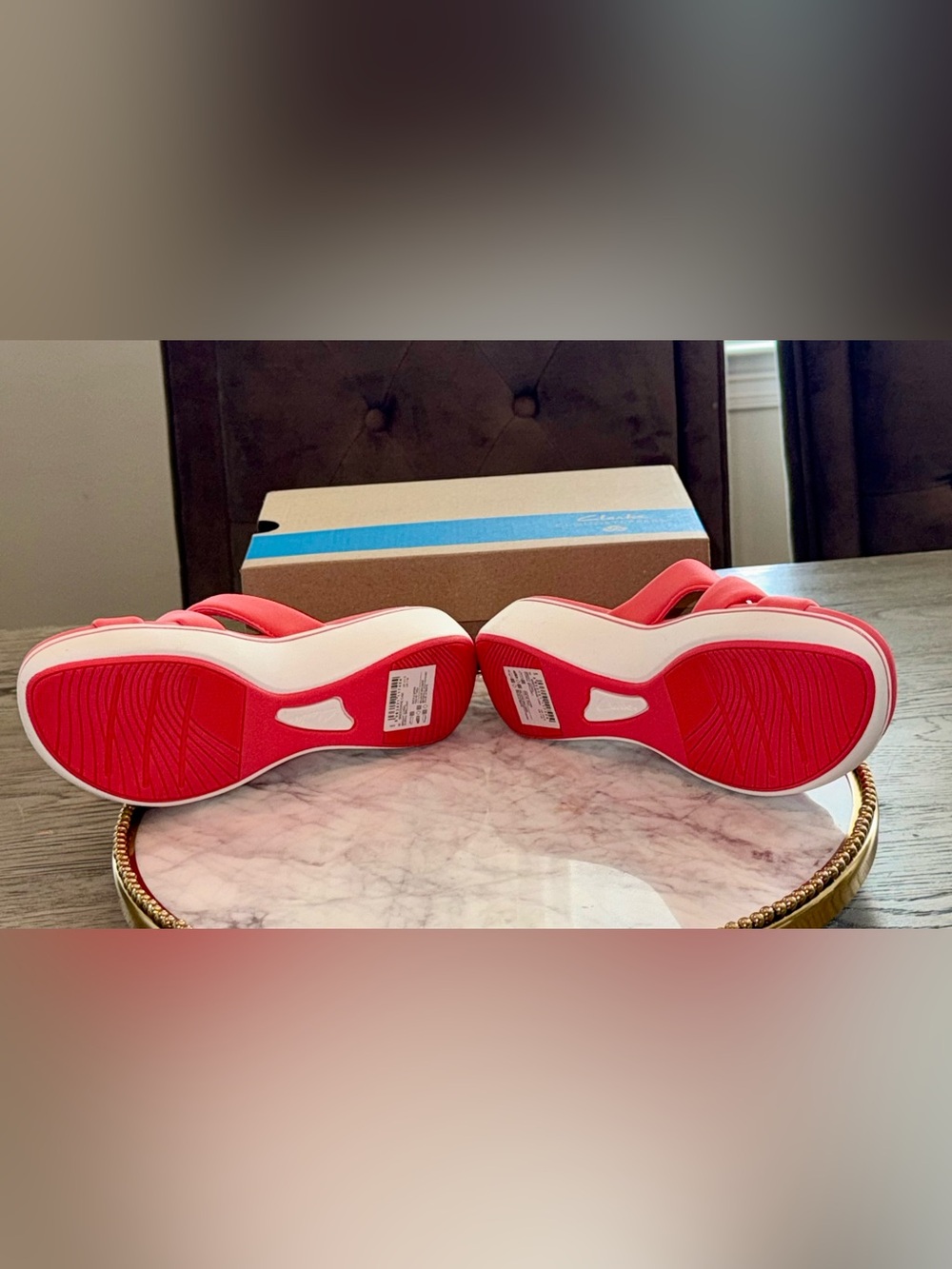 Clarks Breeze Rae Cam Coral Sandals | Sz. 7 (NWB) - Picture 7 of 7